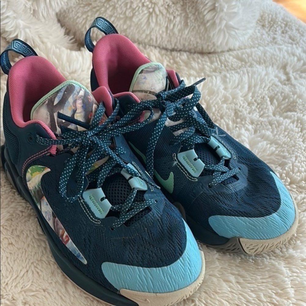 Nike Giannis Immortality 2 Kids Blue and Pink Sneakers